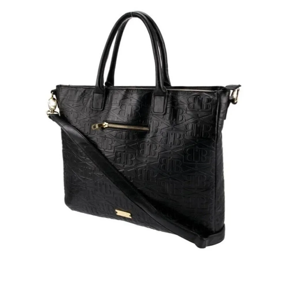Badgley Mischka Debossed Handle Bag